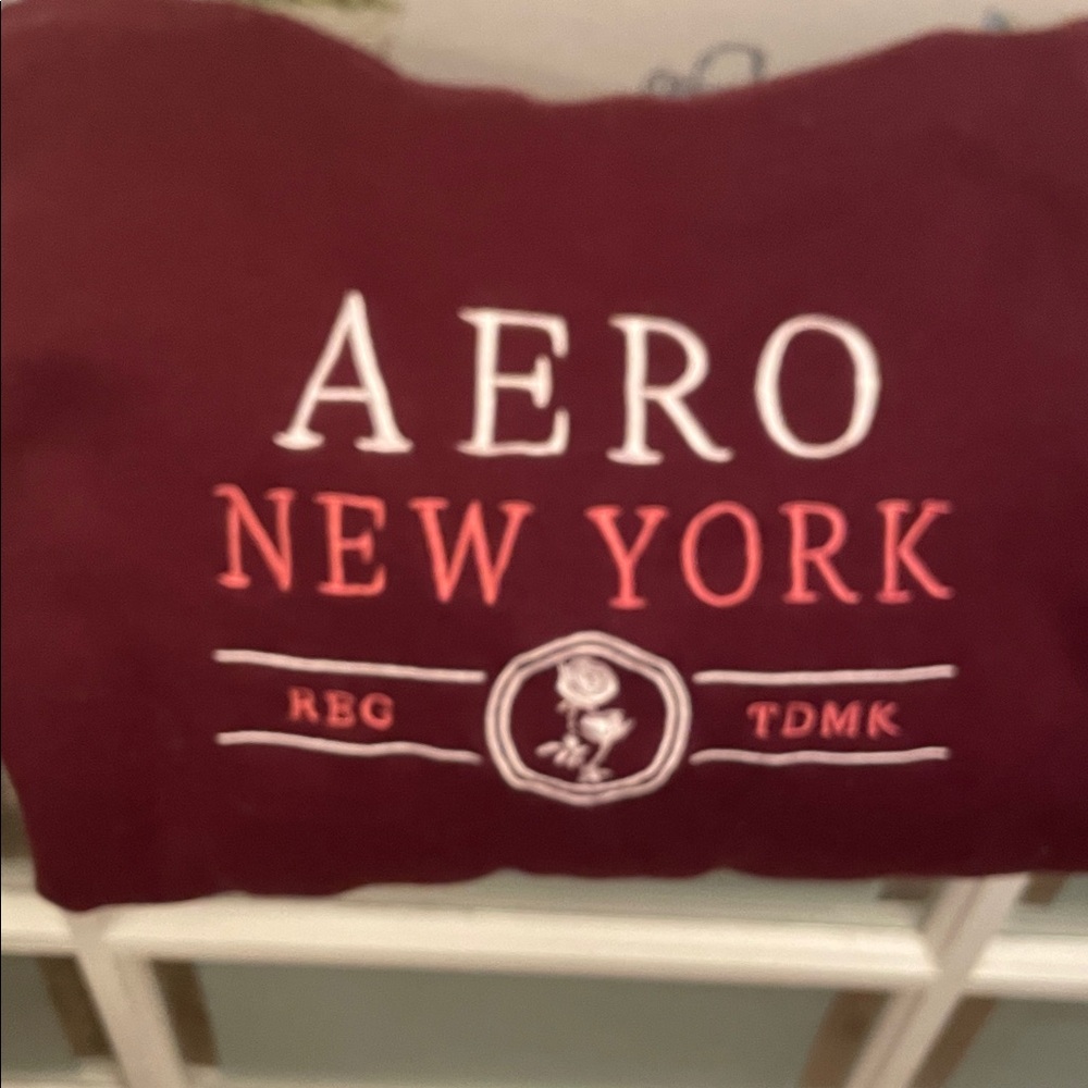 Aeropostale Maroon New York Hoodie